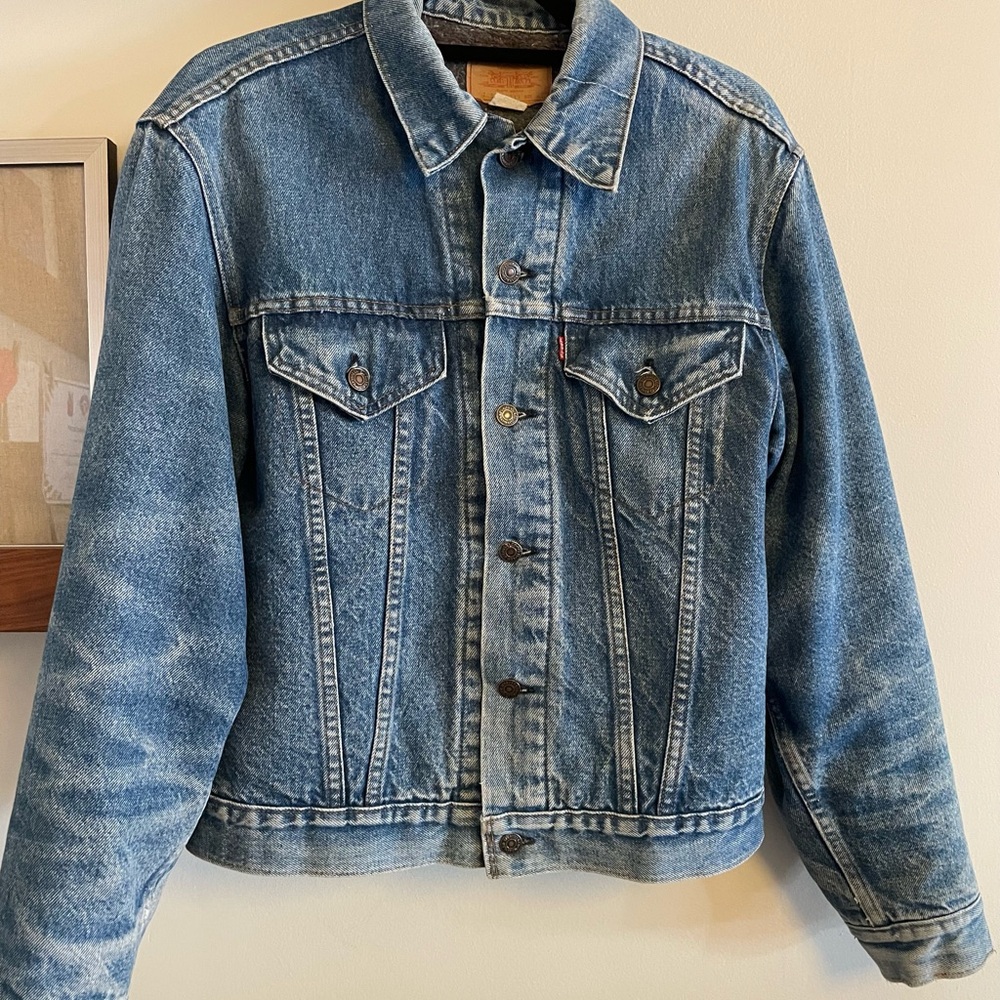 Vintage 70’s Levi’s Denim Trucker Jacket Blanket Lined size 42 S/M USA